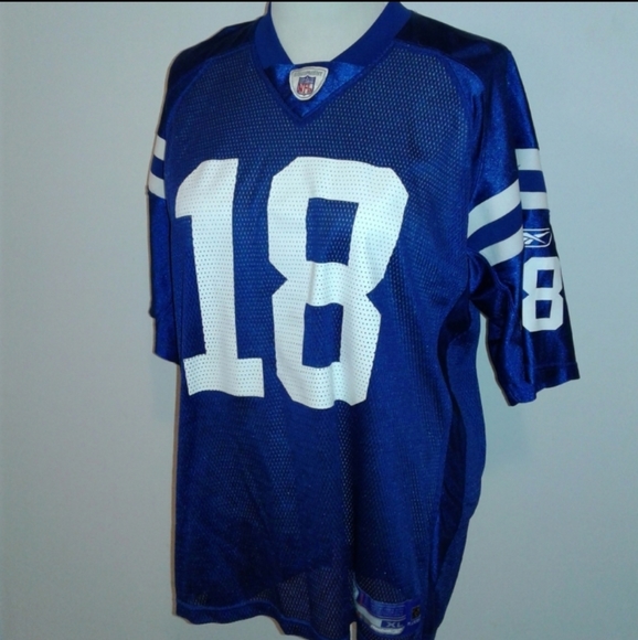 Vintage Reebok Indianapolis Colts Peyton Manning 18 Men XL Jersey NFL Korea made - Picture 5 of 6
